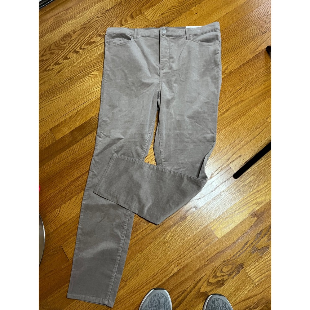 LOFT Corduroy Pants High Waist Skinny Leg Casual Trousers Size 16/33